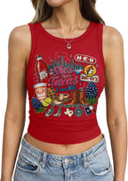 "She's From Texas I Can Tell" Cuffed-sleeve Texas Residents Vest