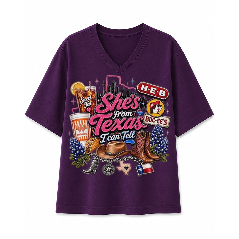 She's From Texas I Can Tell Tee Southern State Pride Gift