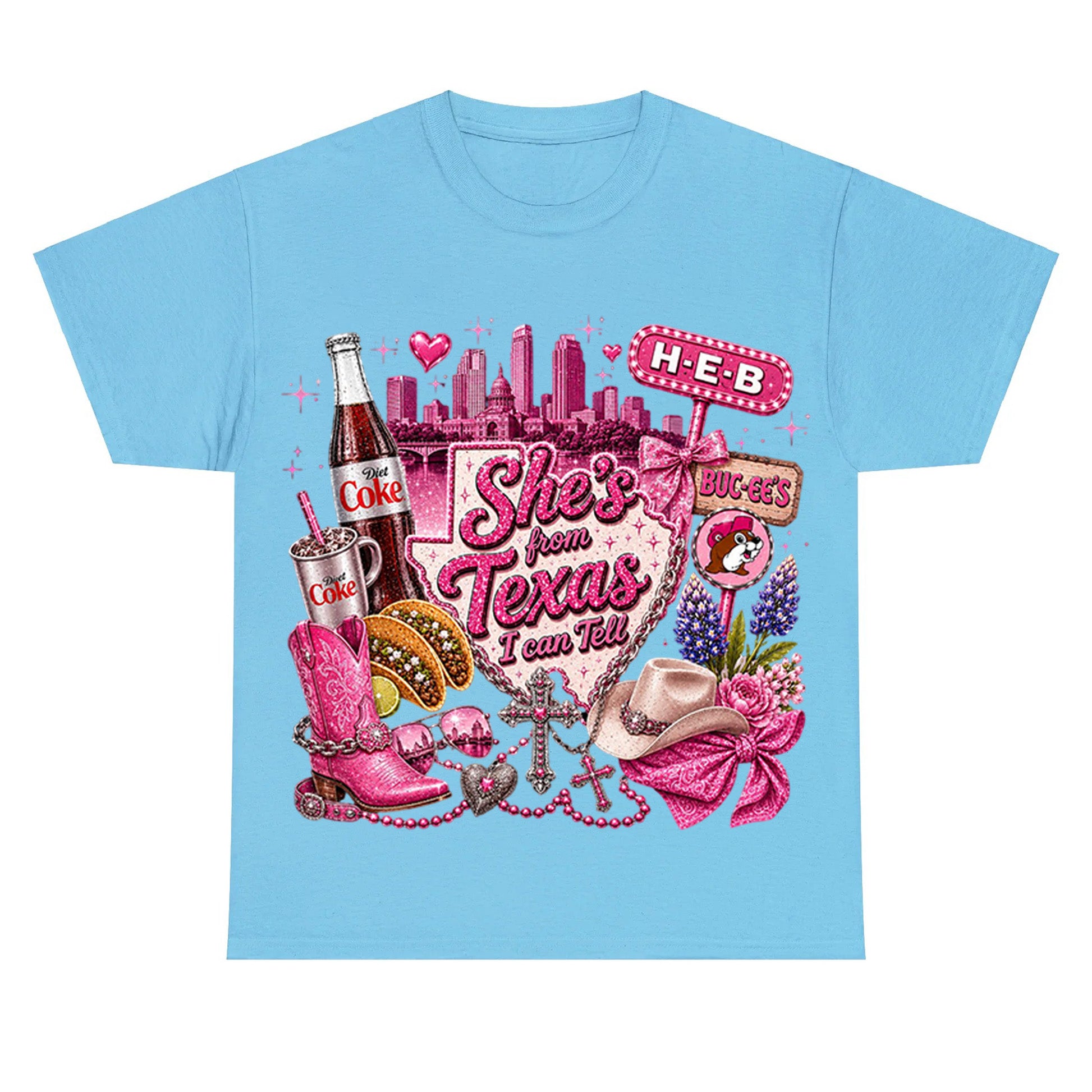 She's From Texas I Can Tell  Western Cowgirl T-shirt Texas Lover Gift