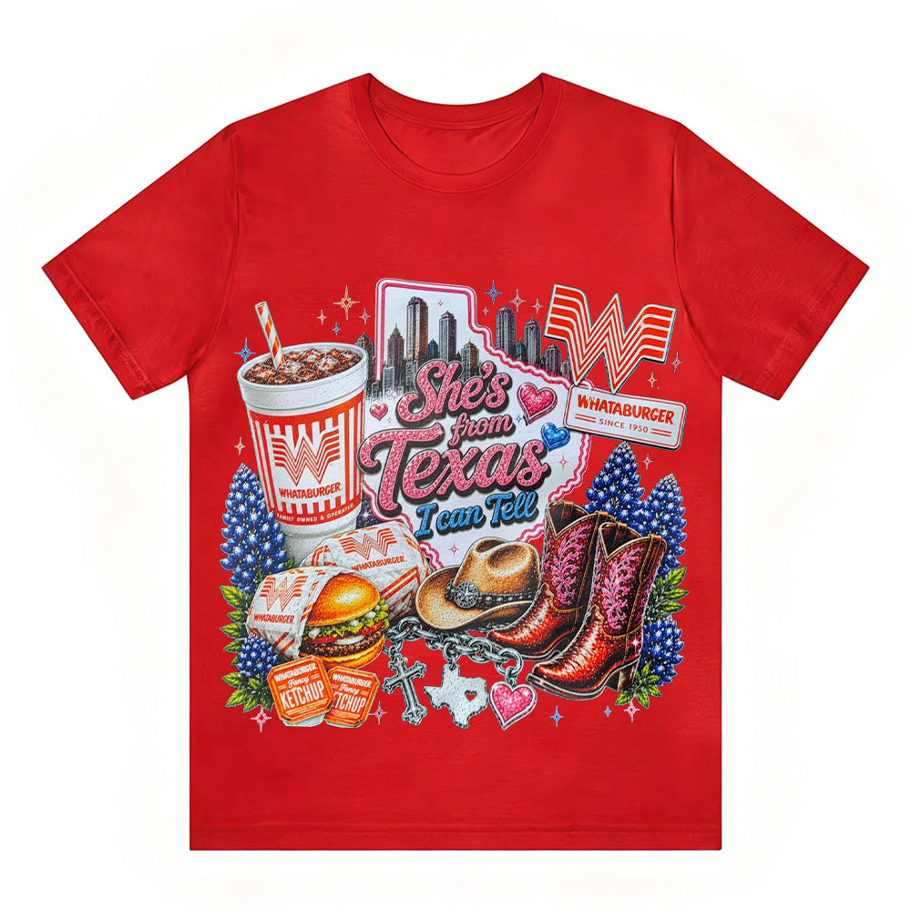 "She's From Texas I Can Tell" Texas T-shirt