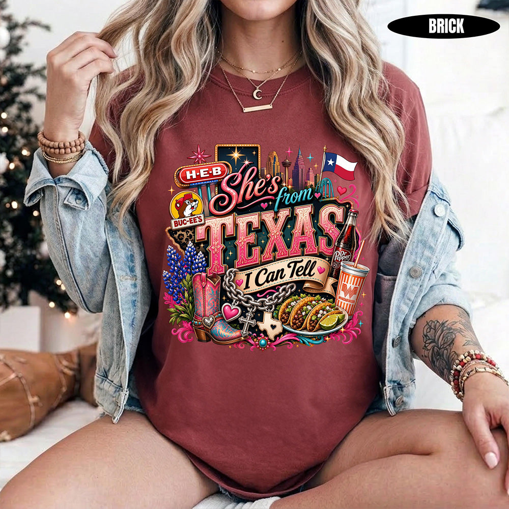 She's From Texas I Can Tell, Southern Belle T-shirt