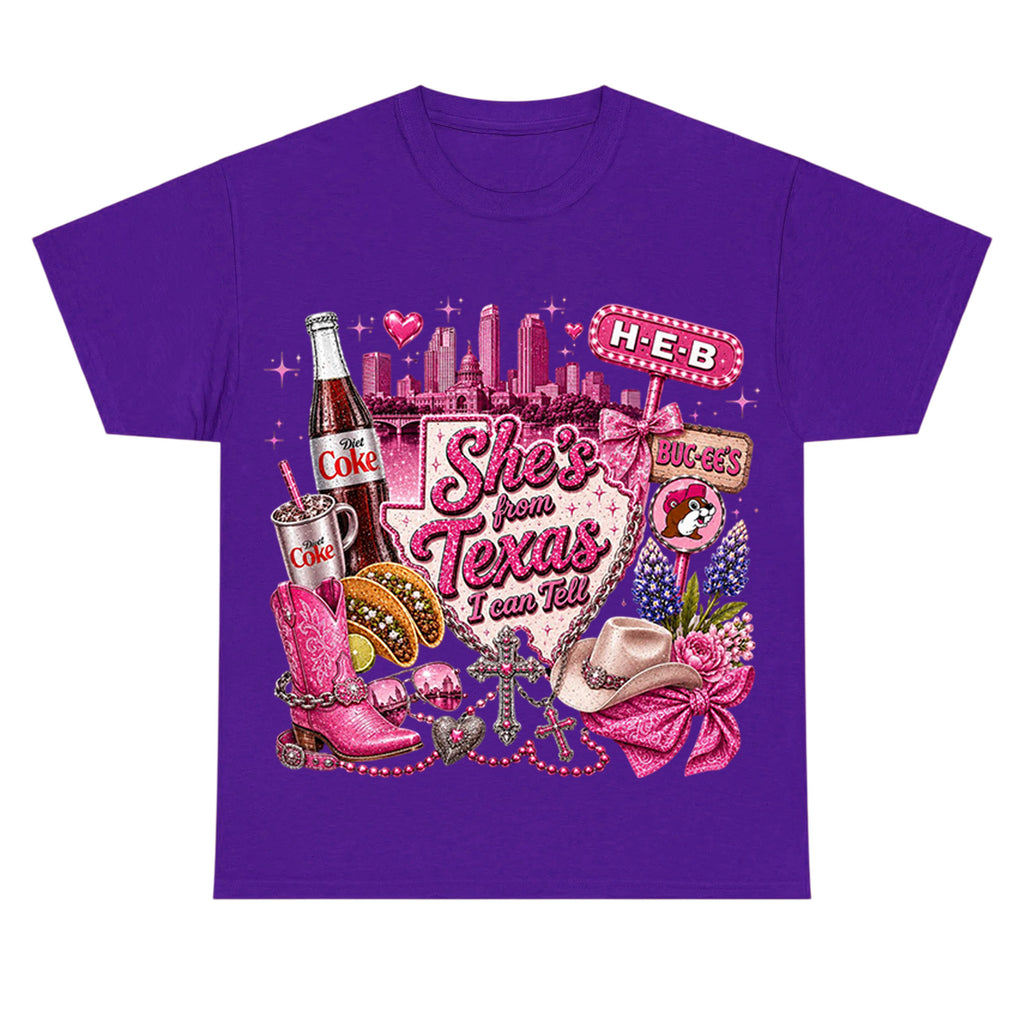 She's From Texas I Can Tell  Western Cowgirl T-shirt Texas Lover Gift