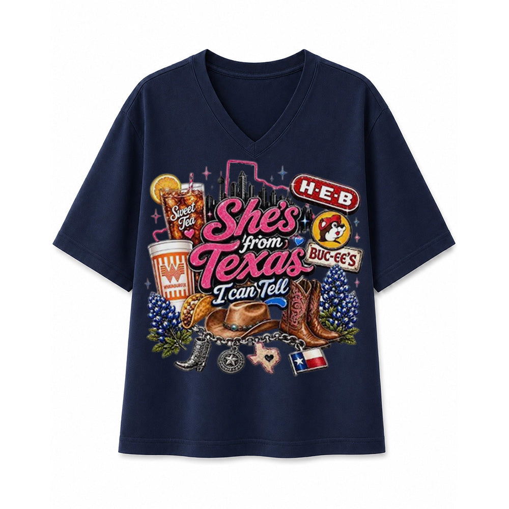 She's From Texas I Can Tell Tee Southern State Pride Gift