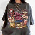 She's From Texas I Can Tell Retro Unisex Washed T-shirt