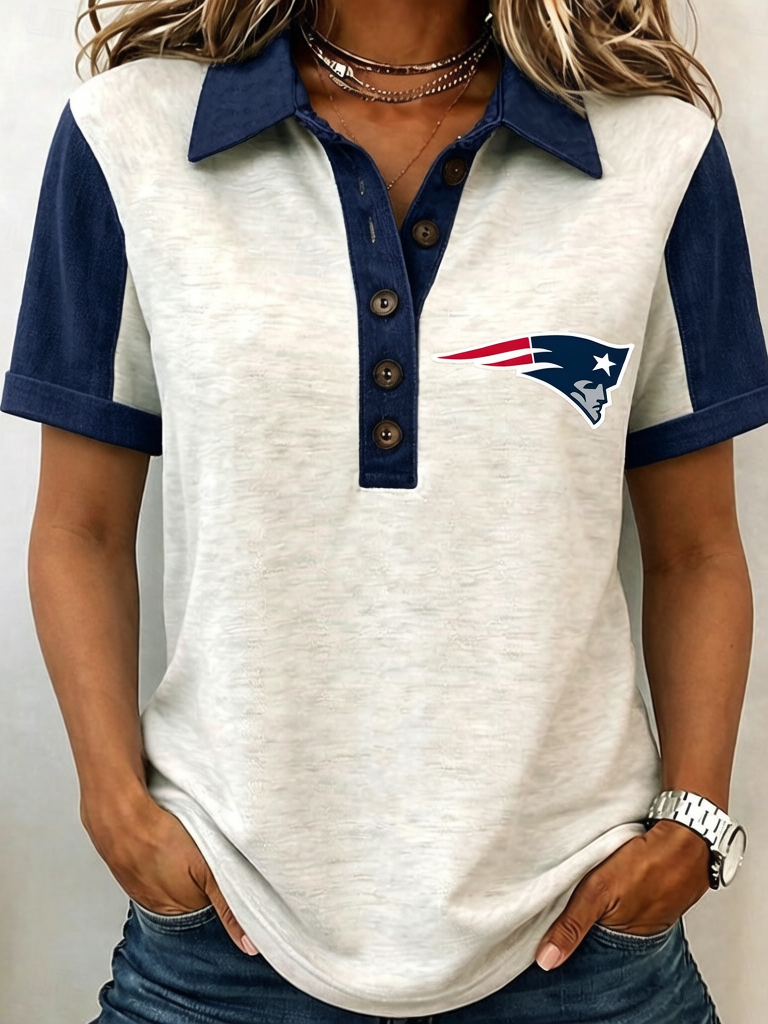 Women's Casual Football Print T-Shirt