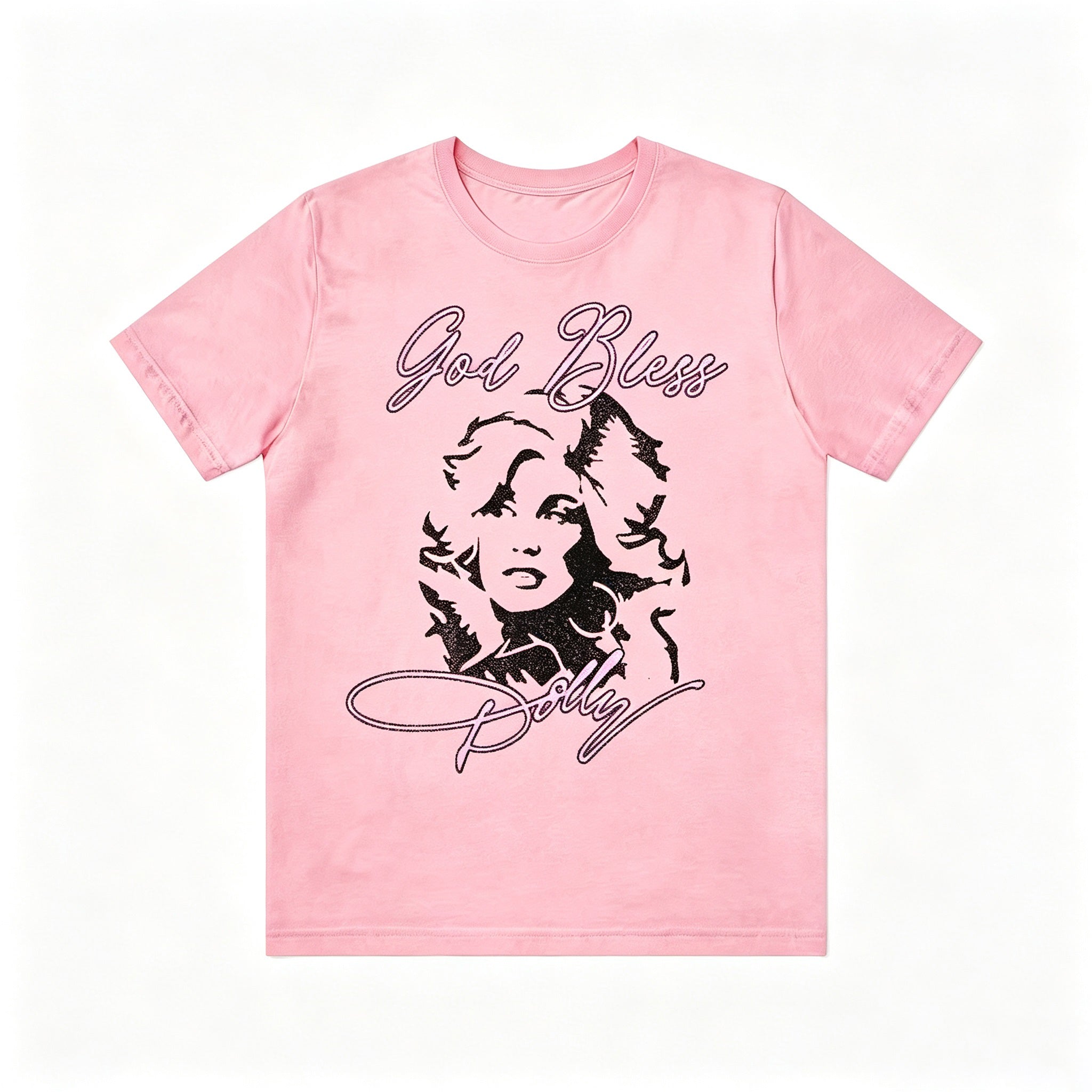 Retro Country Icon Script Print Short‑Sleeve T‑Shirt