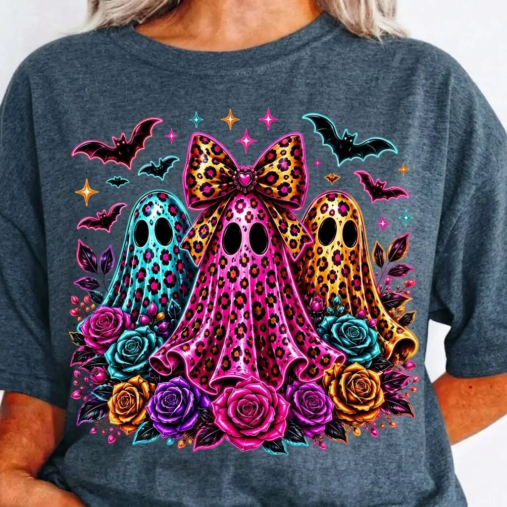 Leopard Ghost Halloween Shirt