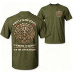 Bronze Eagle Shield Badge Men T‑Shirt