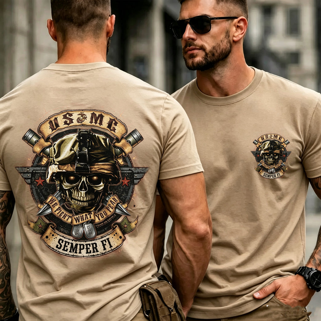 USMC We Fight What You Fear Men's T-Shirt