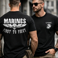 Marines First To Fight Skull Men's T‑Shirt