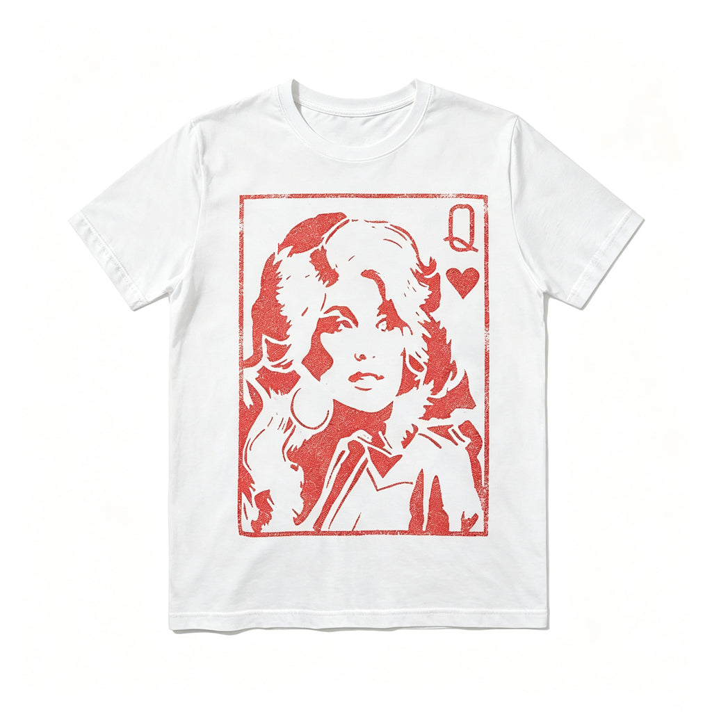 Queen Of Hearts Dolly Parton Card Graphic Tee
