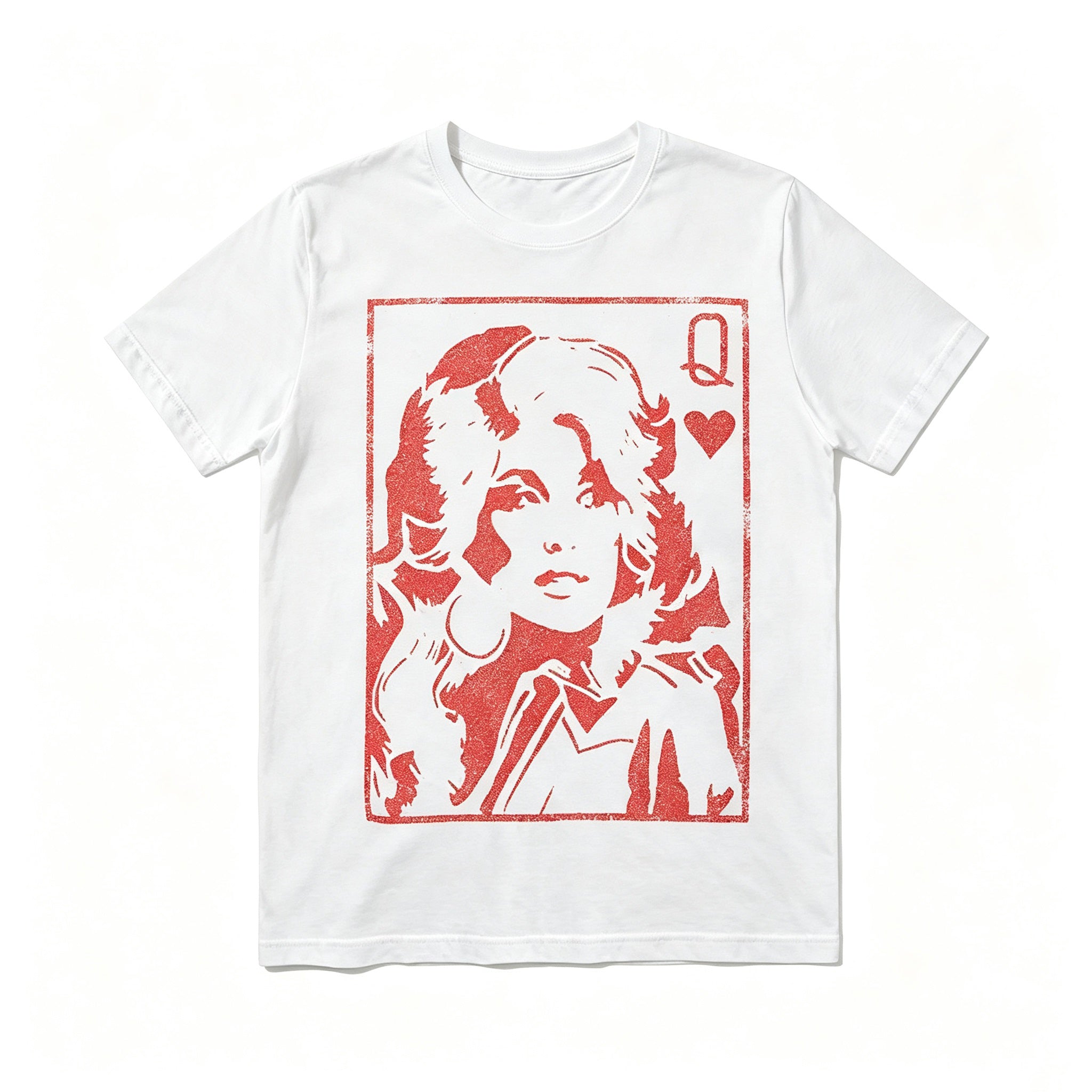 Queen Of Hearts Dolly Parton Card Graphic Tee