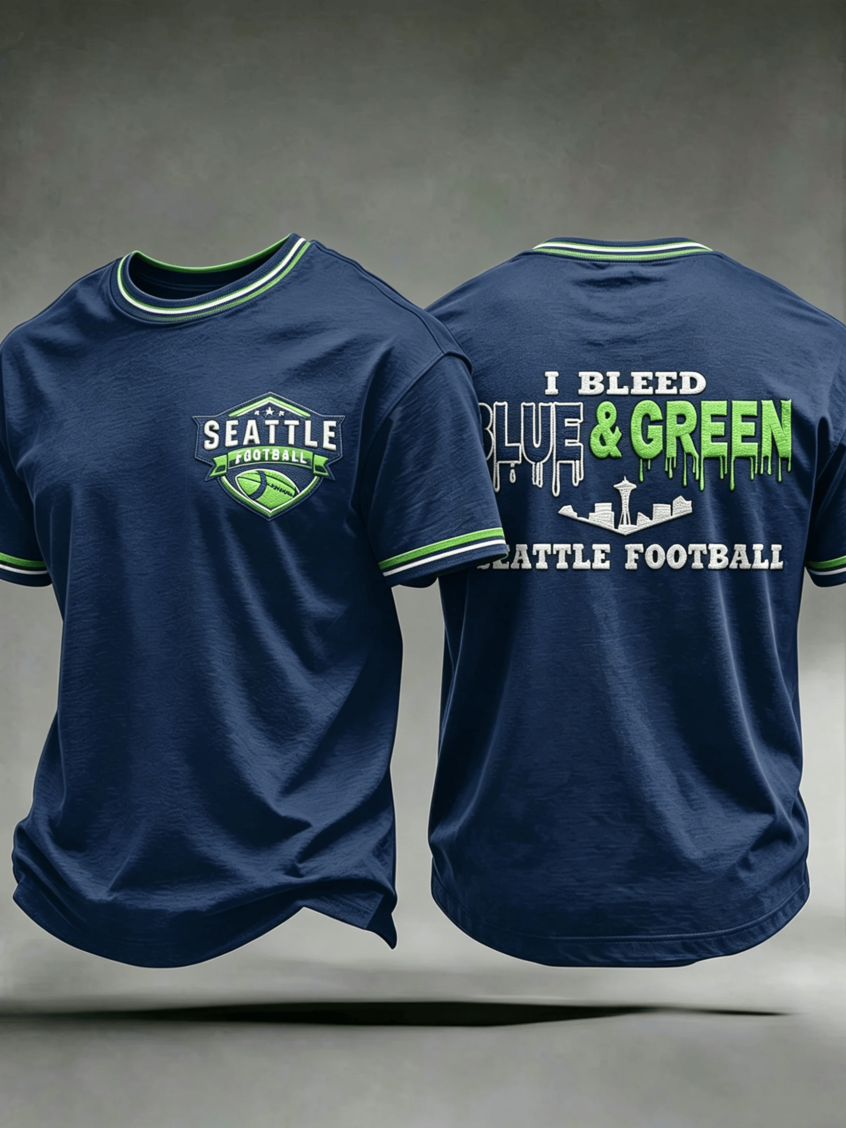 Men's Football Print Short-Sleeve T-Shirt
