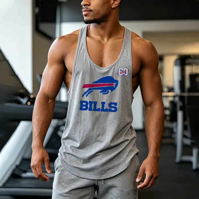 Buffalo Football-Inspired Men's Athletic Sleeveless Tank Top