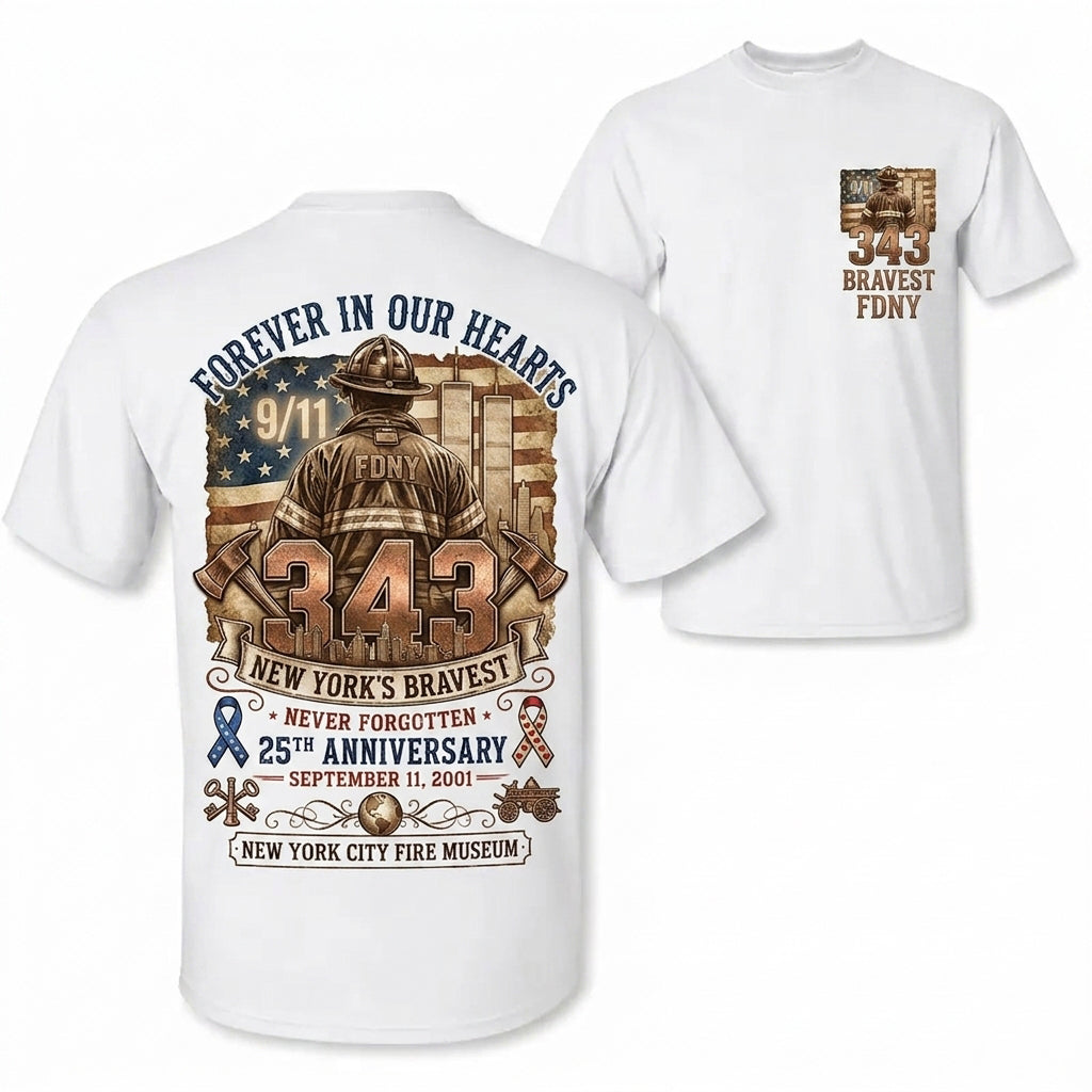 Men Retro Flag City Scene Graphic Tee