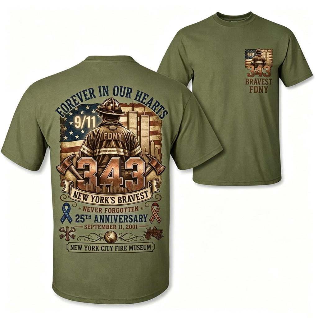 Men Retro Flag City Scene Graphic Tee