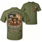 Men Retro Flag City Scene Graphic Tee