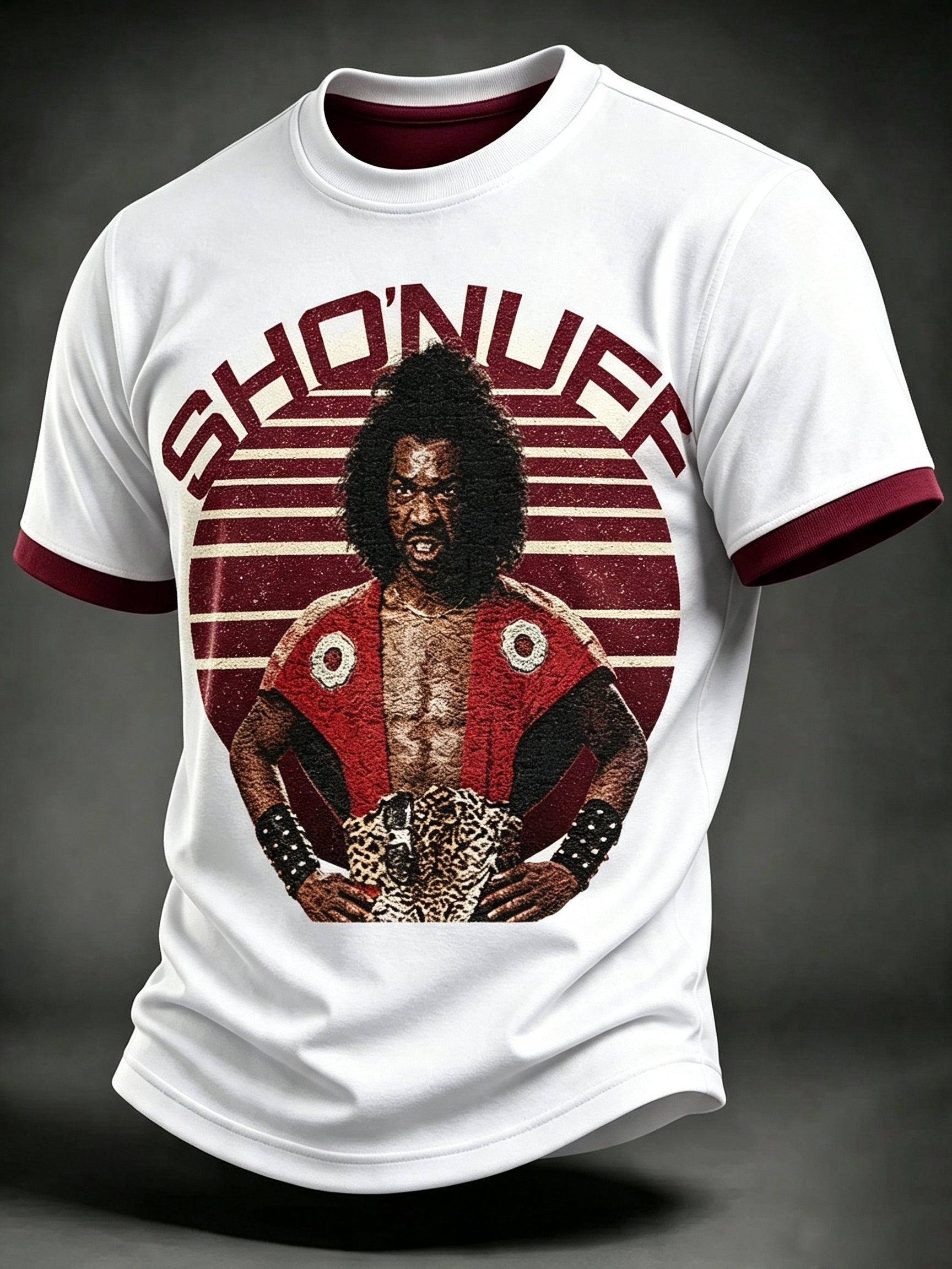 Sho'Nuff Retro Ringer Graphic Men T‑Shirt