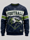 Men's American Football Fan Memorial Print Sweatshirt