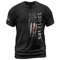 250 Years Vertical Flag T-Shirt – Vintage USA Independence 1776–2026