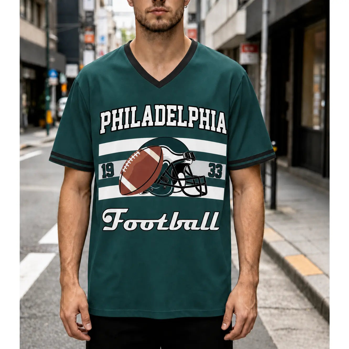 Football Classic V-Neck Fan Jersey