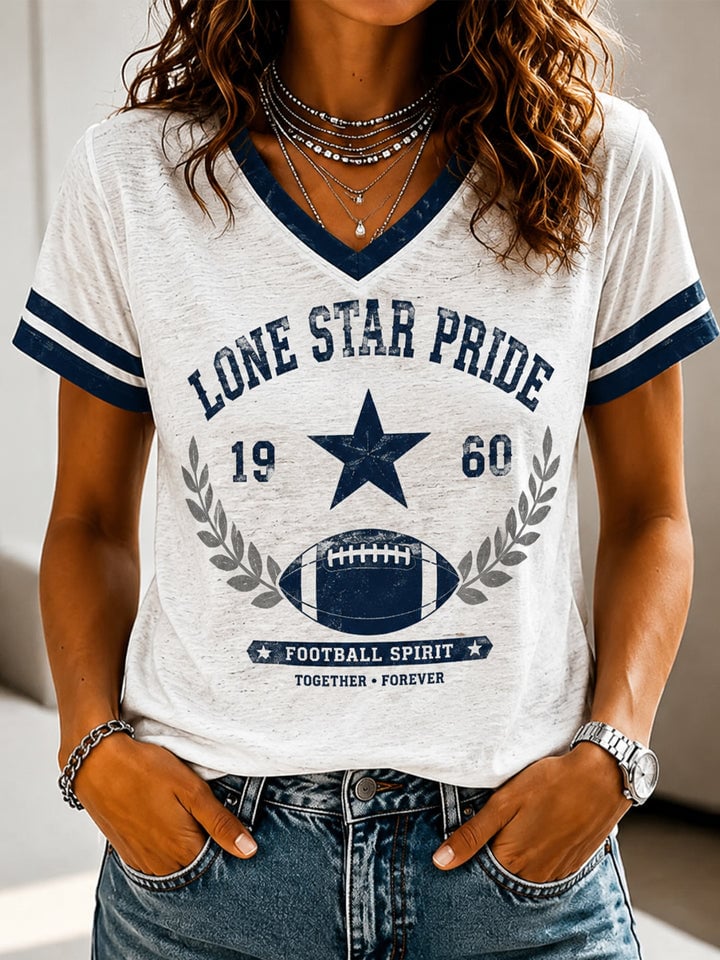 Women's Football Lovers Print T-Shirt