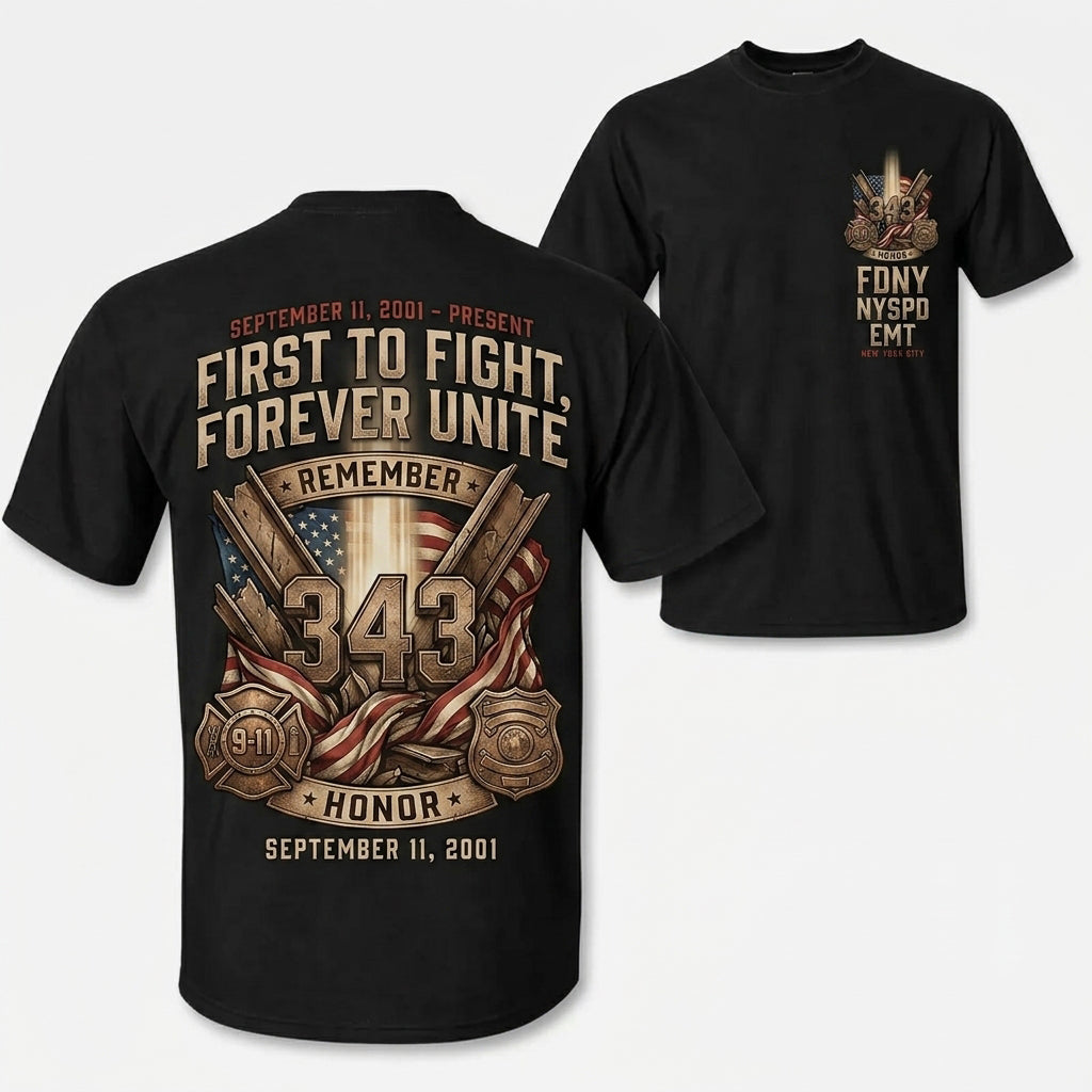 Men Retro Patriotic Emblem Graphic Tee
