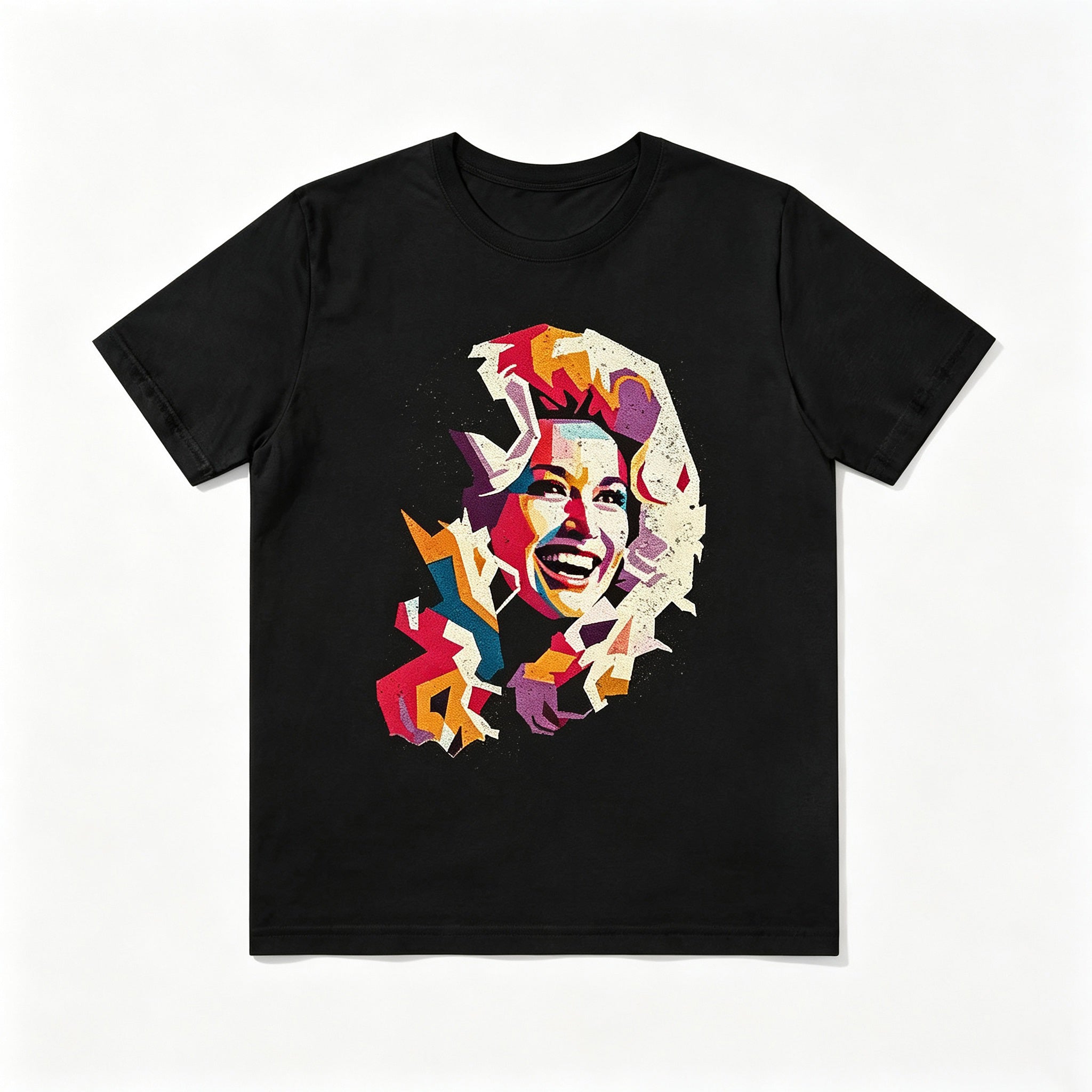 Abstract Color‑Block Country Icon T‑Shirt