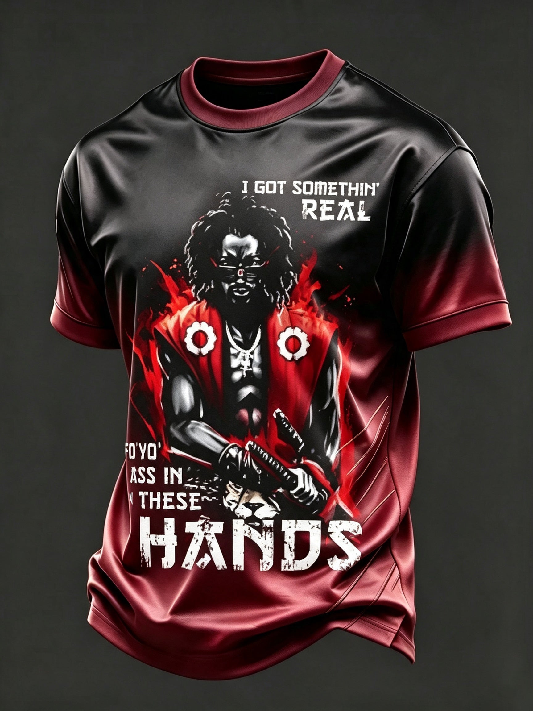 Sho'Nuff Gradient Graphic Men T‑Shirt
