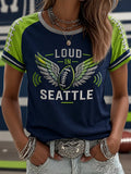 Women's Rugby Lovers Printed Casual Tops