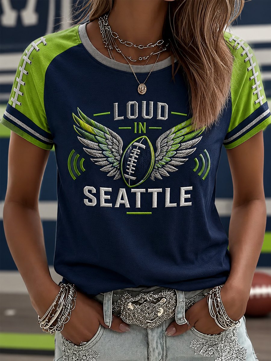 Women's Rugby Lovers Printed Casual Tops