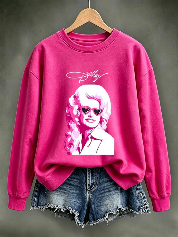 Women'S Cowgirl Print Sweatshirt