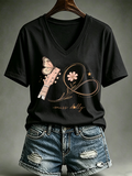 Women'S Commemorative Printed Casual T-Shirt
