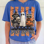  Raccoon Ghost Pumpkin Graphic Tee