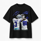 Vintage Close-Up Football Athlete Signature Graphic Unisex T-Shirt