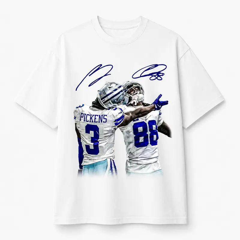 Vintage Close-Up Football Athlete Signature Graphic Unisex T-Shirt