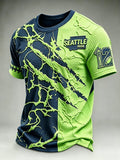Men's Football Print Short-Sleeve T-Shirt