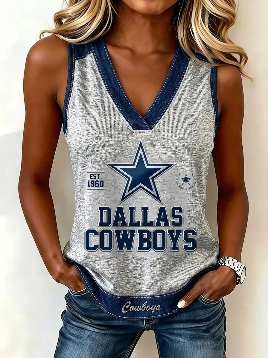 Women's Dallas Cowboys Print Tank Top