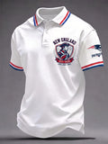 Men's Football Print Polo Shirt