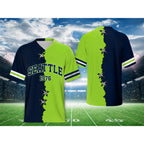 Unisex Football Team Fans V-Neck Quick-Drying Shirt