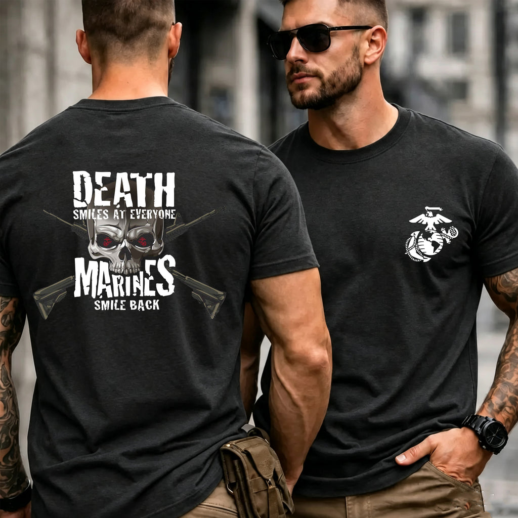 Marines Smile Back Skull T-shirt