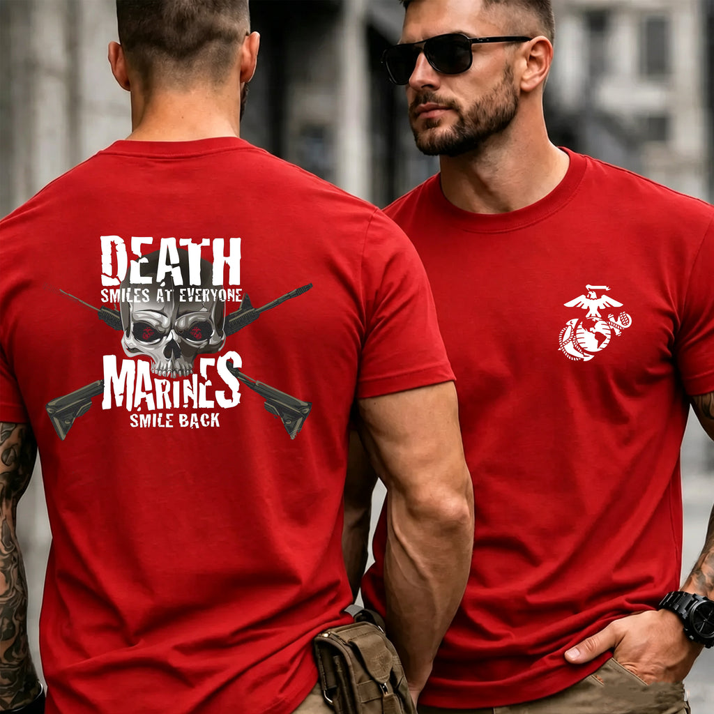 Marines Smile Back Skull T-shirt