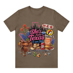 She's From Texas I Can Tell  Western Cowgirl T-shirt Texas Lover Gift