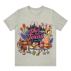 She's From Texas I Can Tell  Western Cowgirl T-shirt Texas Lover Gift