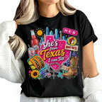 She's From Texas I Can Tell Unisex Cuffed-sleeve T-shirt
