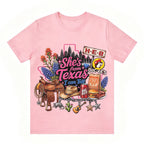 She's From Texas I Can Tell  Western Cowgirl T-shirt Texas Lover Gift