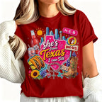 She's From Texas I Can Tell Unisex Cuffed-sleeve T-shirt