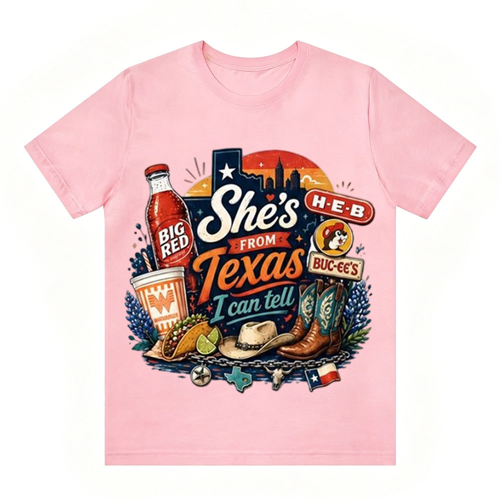 "She's From Texas I Can Tell" Unisex Texas Residents T-shirt