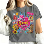 She's From Texas I Can Tell Unisex Cuffed-sleeve T-shirt