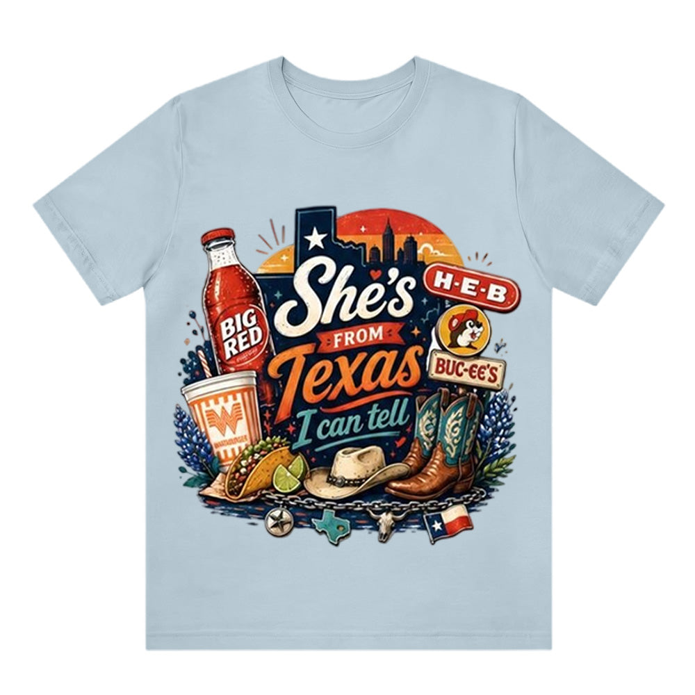 "She's From Texas I Can Tell" Unisex Texas Residents T-shirt